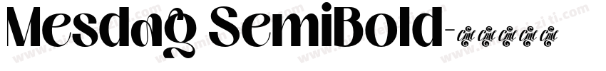 Mesdag SemiBold字体转换